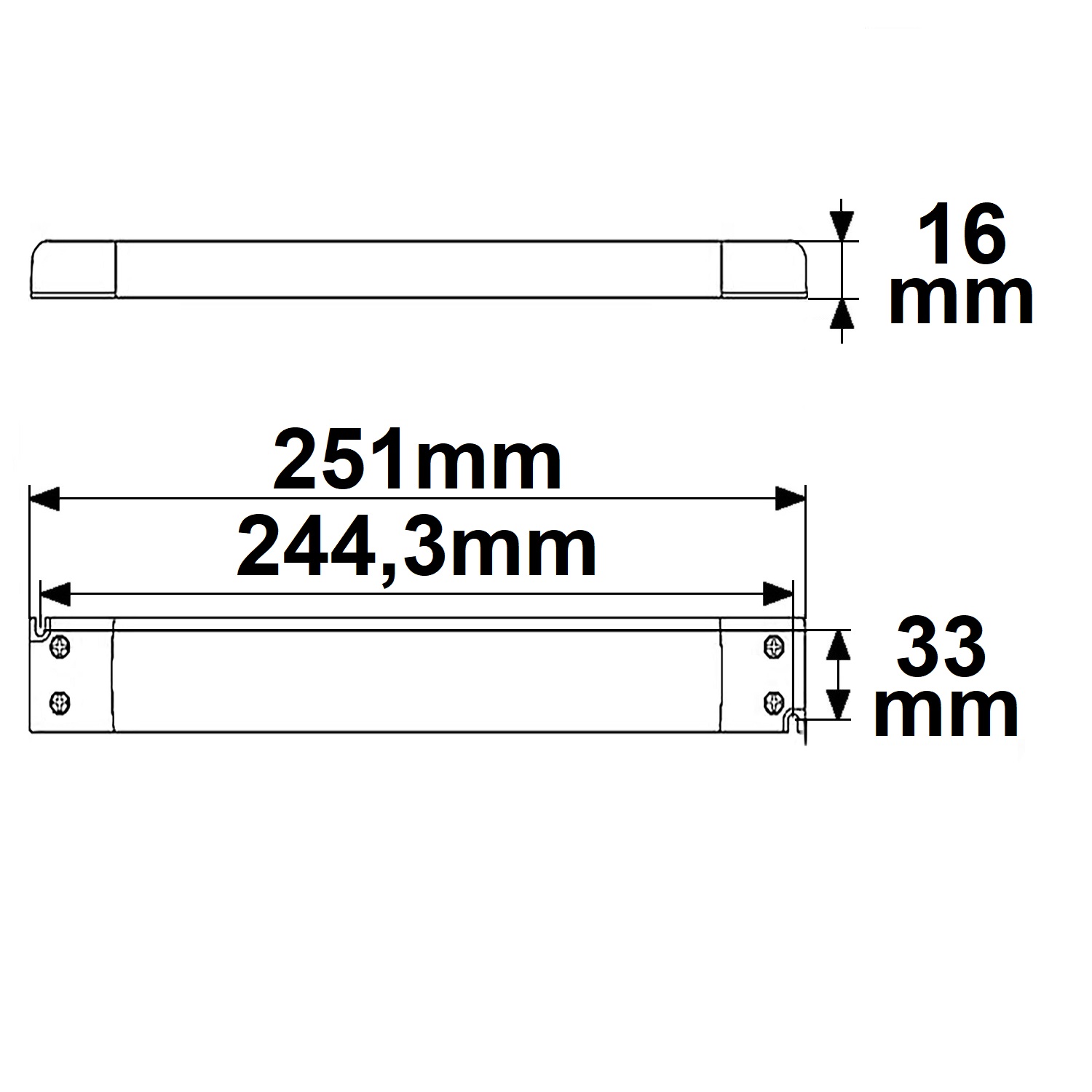 ISOLED LED Trafo 24V/DC 0-30W SELV ultraflach ultraschmal