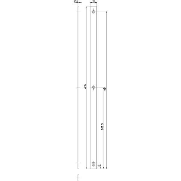 GU Anschlussstulp/Stulpverlängerung oben für Secury MFV, 405 x 16mm,silberfarbig