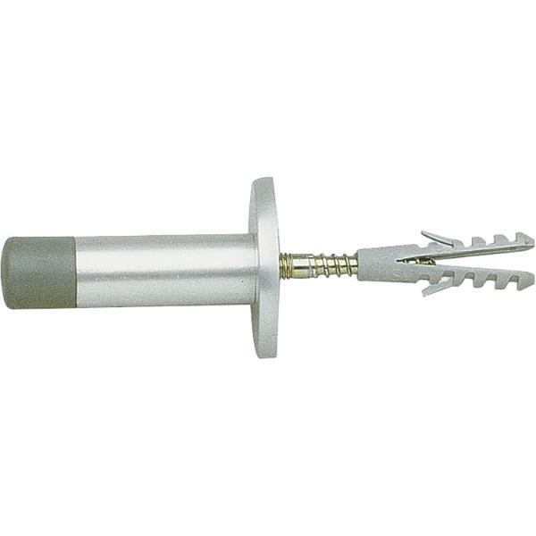 Grundmann GRUNDMANN Wandtürpuffer - ø 20 mm, L= 75 mm, mit Gummikappe, silber eloxiert