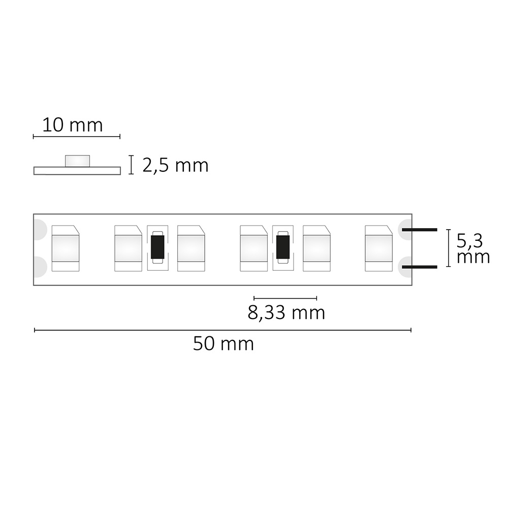ISOLED LED SIL830 Flexband 24V DC 9,6W IP20 3000K 5m Rolle 120 LED/m