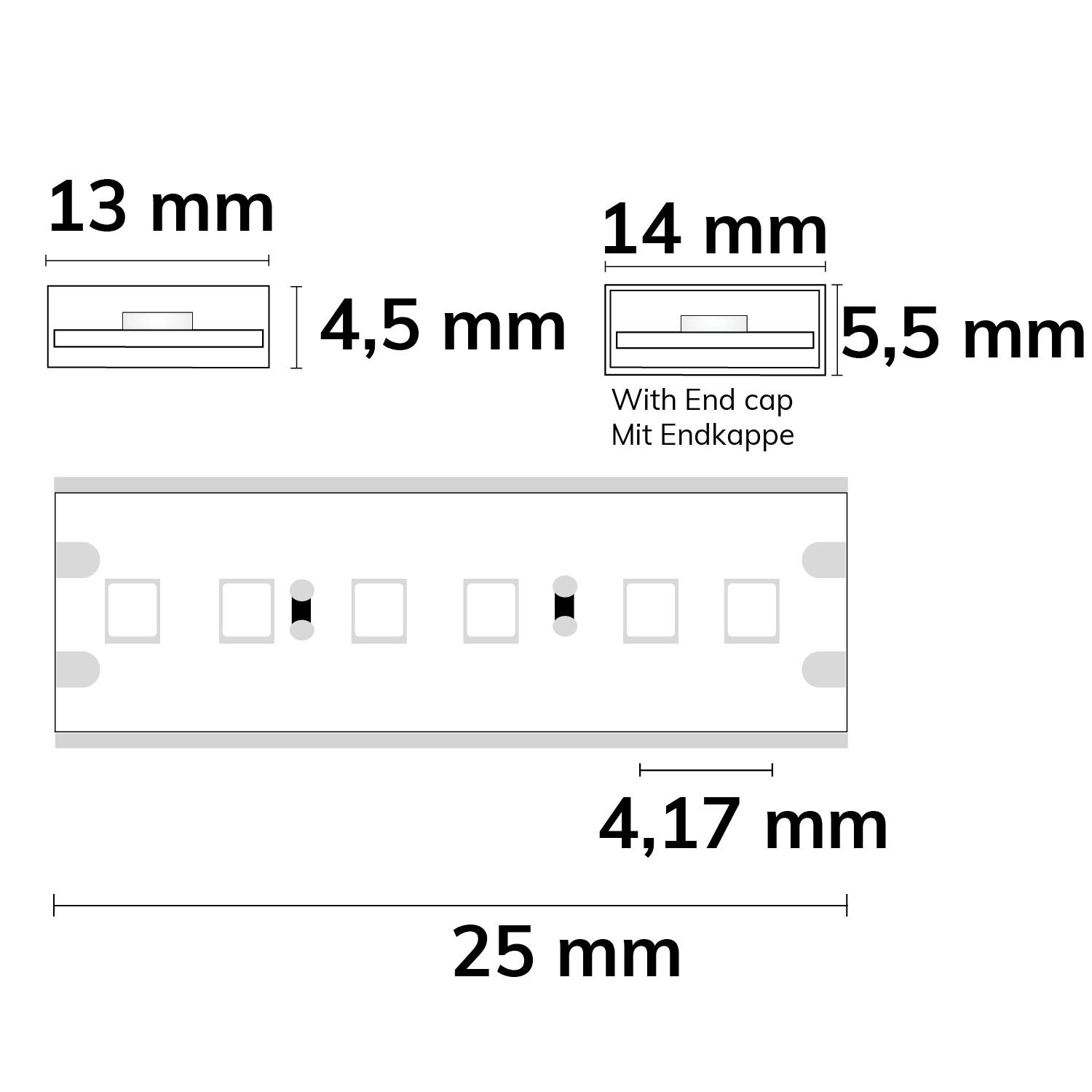 ISOLED LED AQUA930 Linear Flexband 24V DC 10W IP68 3000K 5m Rolle 240 LED/m