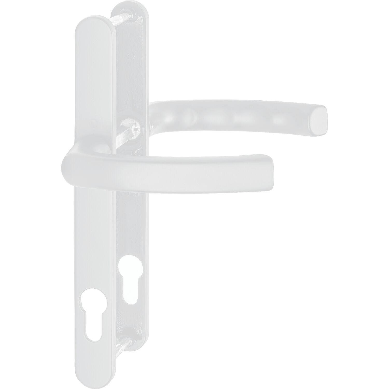 Hoppe Drückergarnitur LIÈGE - auf Schmalschild 24 mm, 67 - 72, weiß