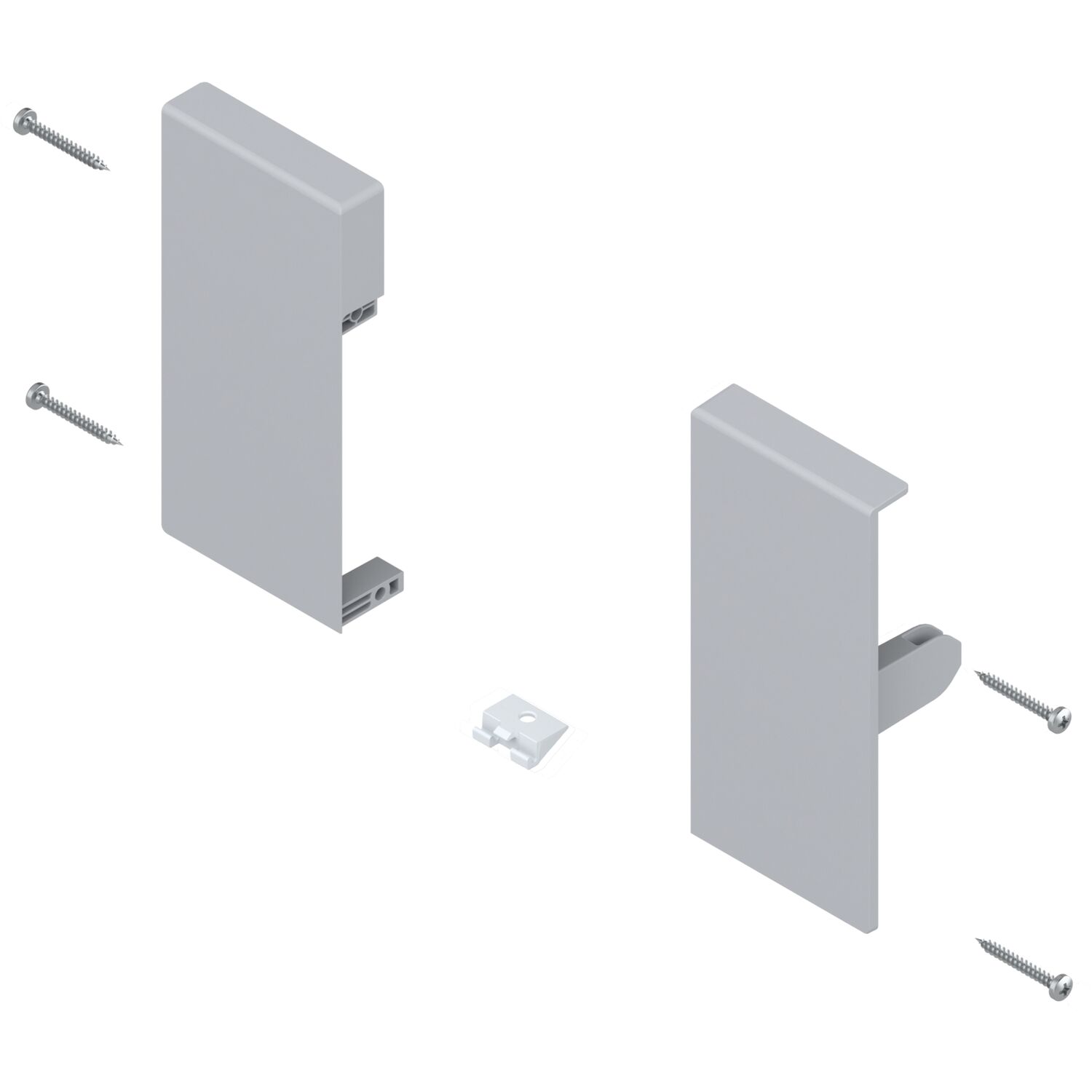 blum TANDEMBOX antaro Fronthalter Höhe K, Kunststoff grau RAL9006