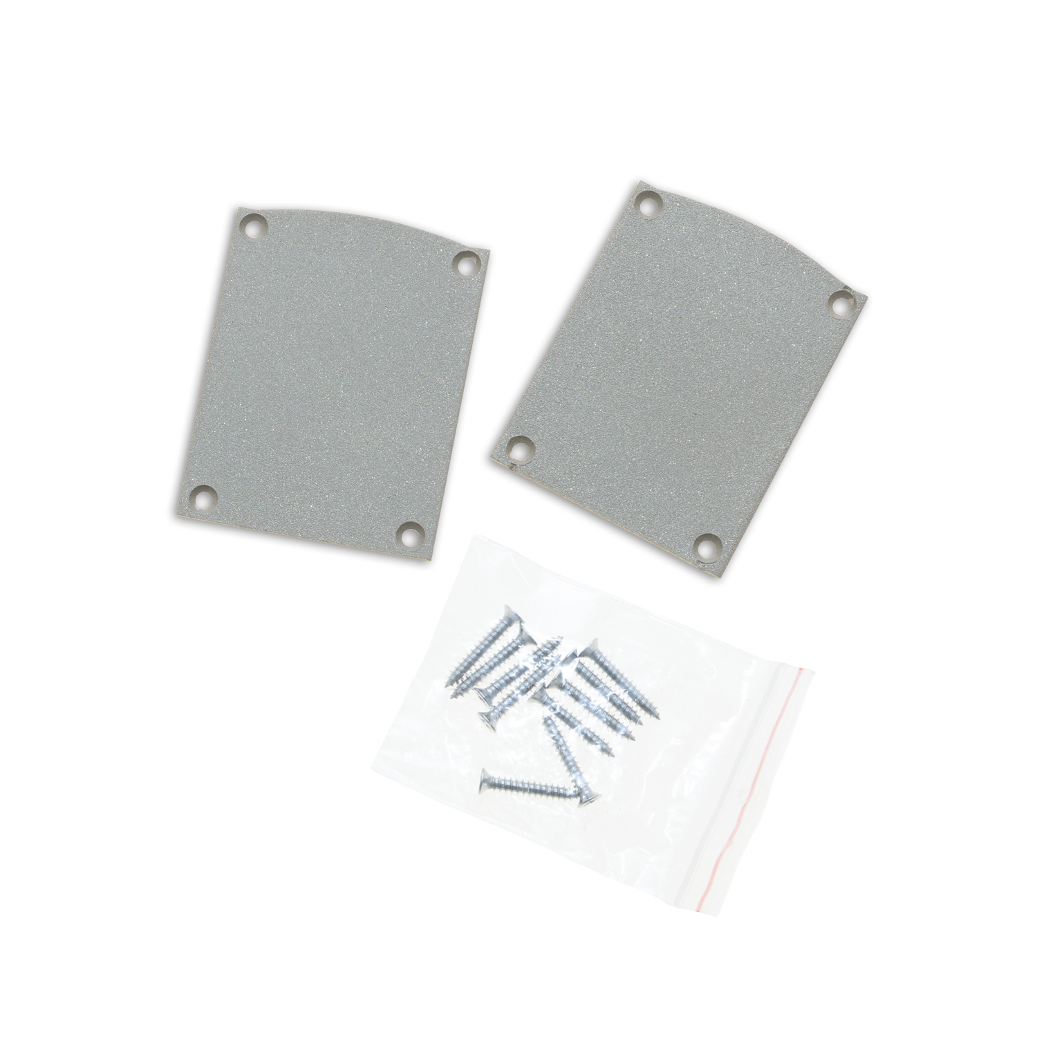 ISOLED Endkappe EC116 Alu silber für LAMP30 V1+V2 Halbrund 2 STK inkl. Schrauben