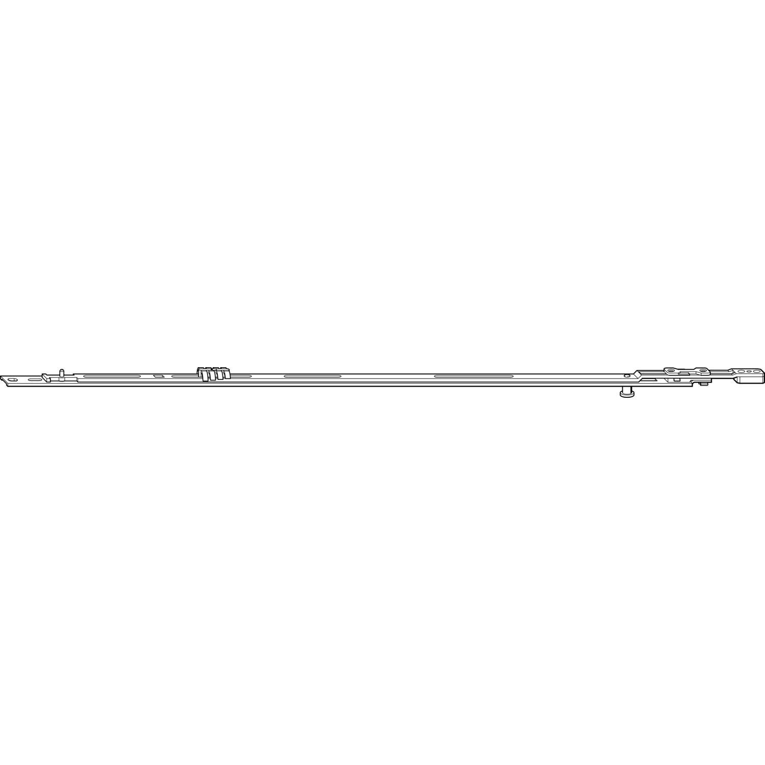 Roto ROTO NT/NX Mittelverschluss mehrteilig 1P L=600 mm silber kuppelbar