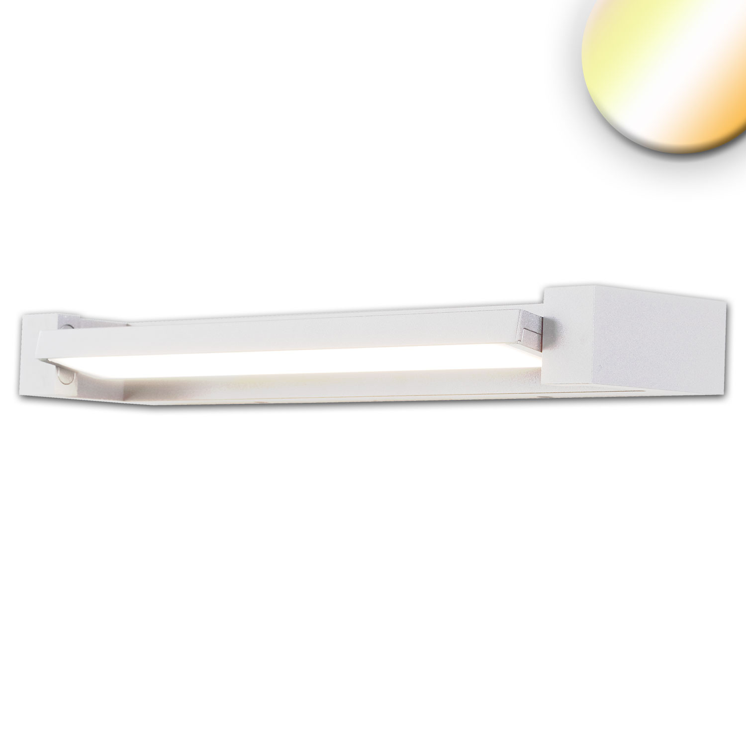 ISOLED LED Wandlampe schwenkbar 700mm 20W weiß ColorSwitch 2700|3000|4000K