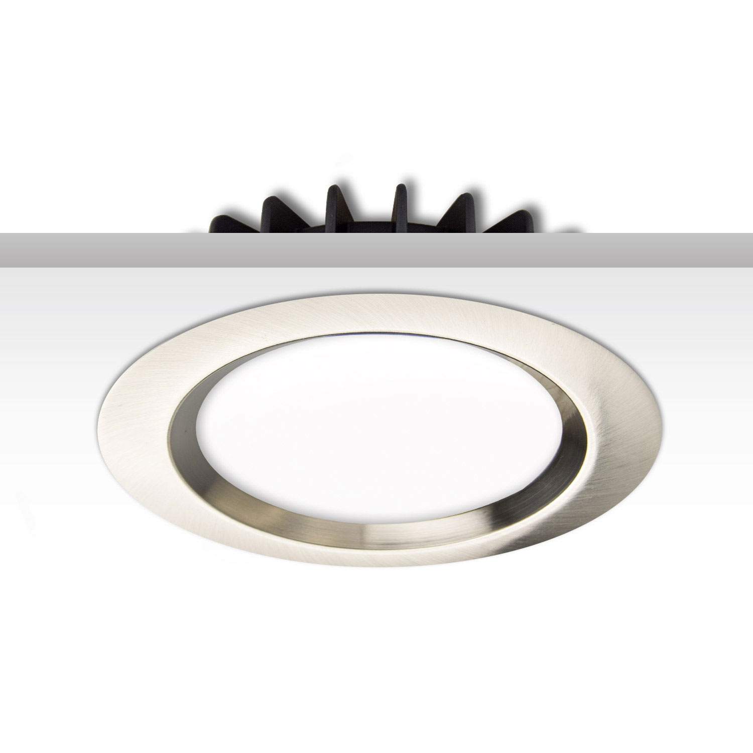 ISOLED Cover Aluminium rund chrom matt rückversetzt für Sys-90