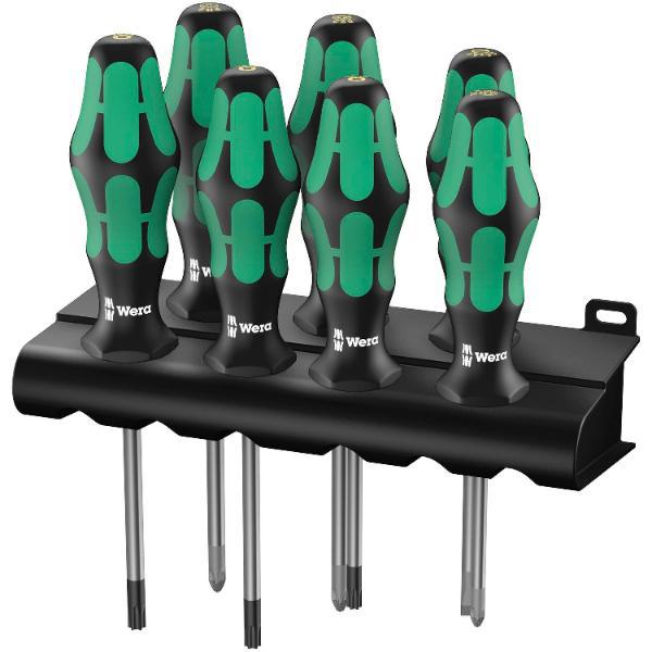 Wera Schraubendreher-Satz 335/350/367/7+Rack Schlitz/PZ/PH/Torx®7-tlg