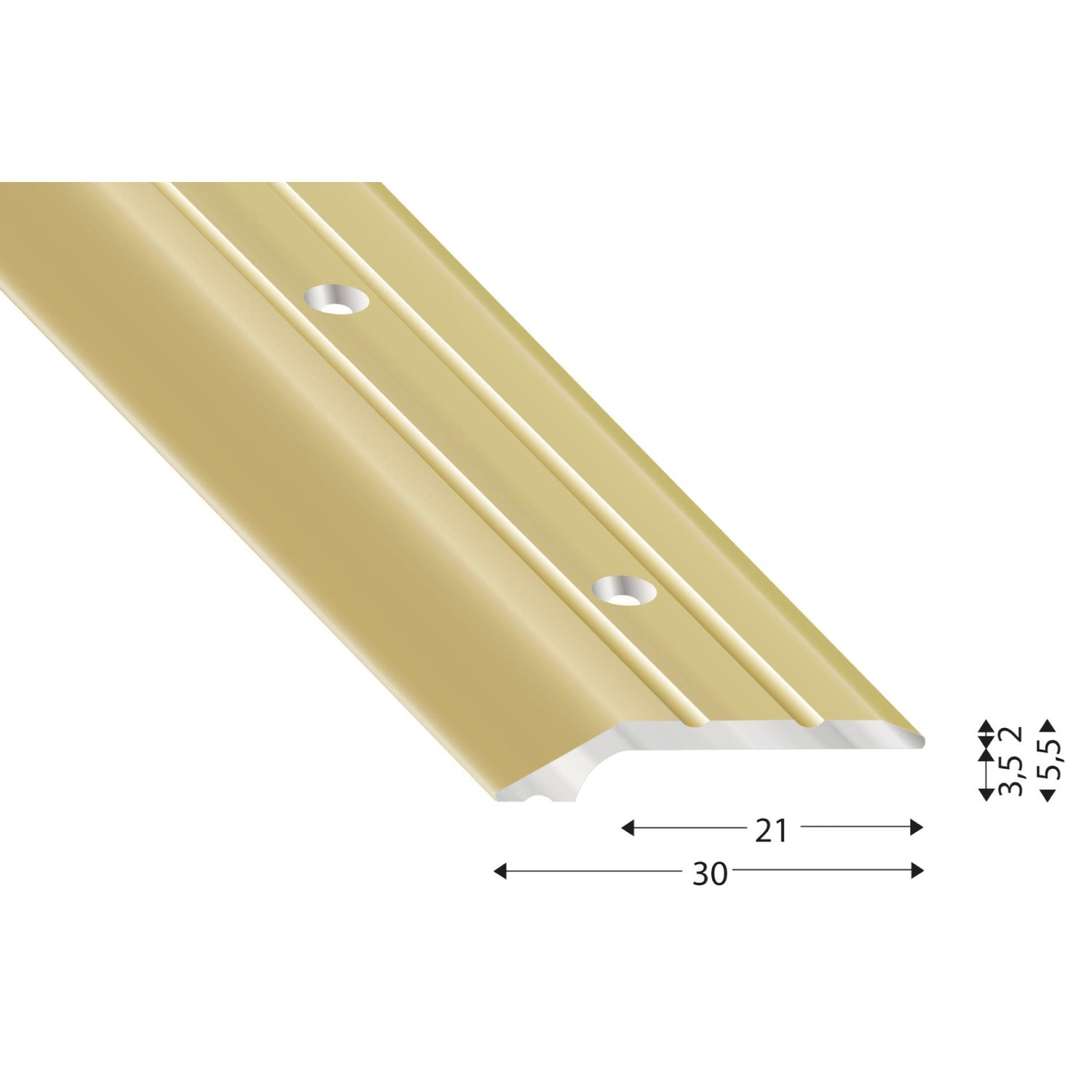 Kügele Einfassprofil Alu sand eloxiert 30/2700 mm