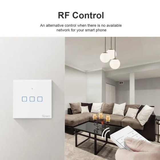 Sonoff WLAN-Wandschalter der SONOFF TX-Serie WiFi+RF433 T1 2fach
