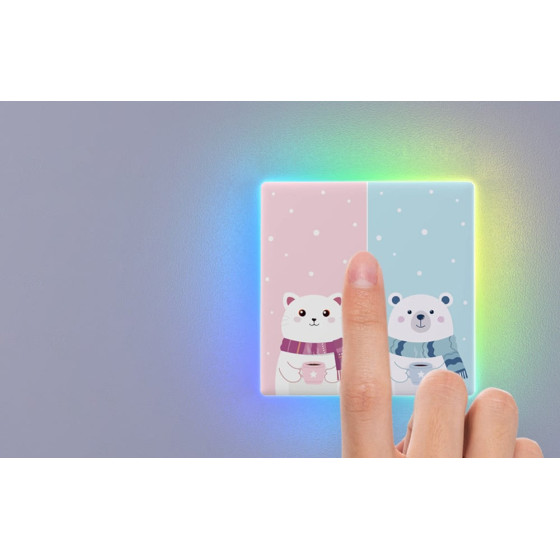 Sonoff TX Ultimate Smart Touch Wandschalterabdeckung Cartoon 2fach
