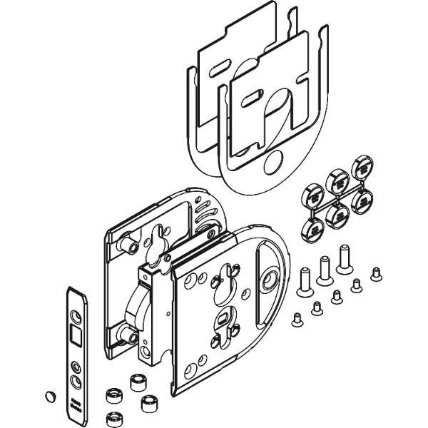 Hawa HAWA Toplock Schiebetürschloss PZ für ESG/VSG Glas 8-12,7 mm
