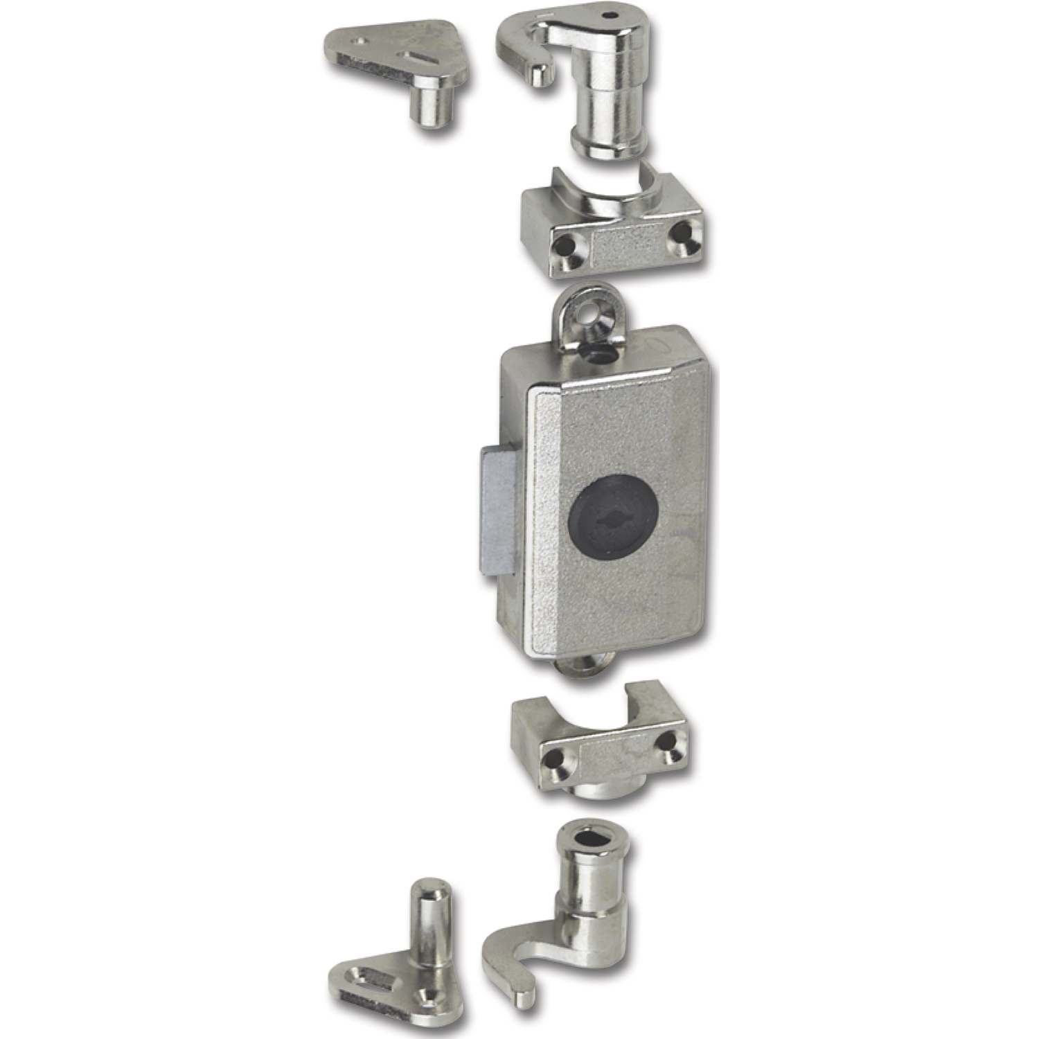 JuNie ASS 7581 Zylinder-Drehstangenschloss Dornmaß 20mm Zamak vernickelt