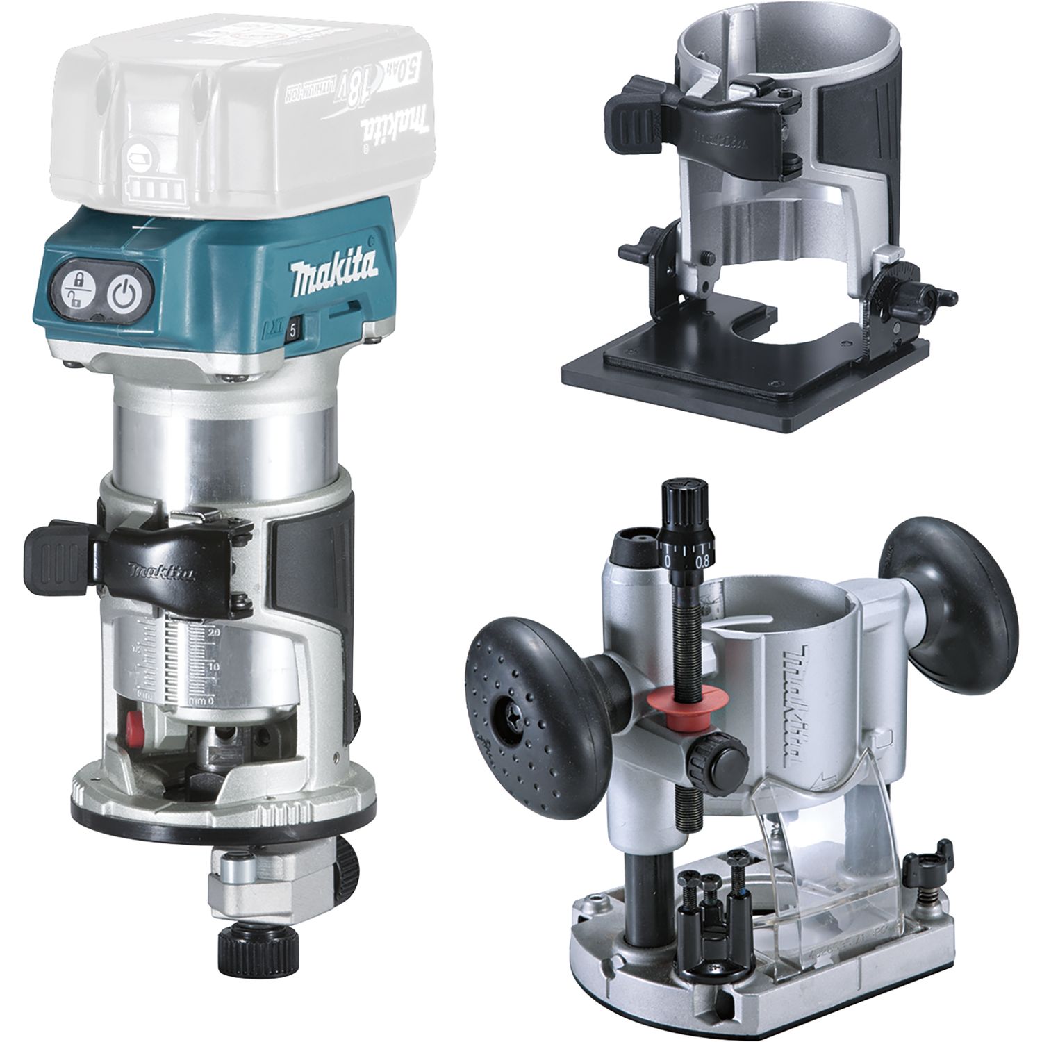 Makita Akku-Multifunktionsfräse DRT50ZJX2 18 Volt