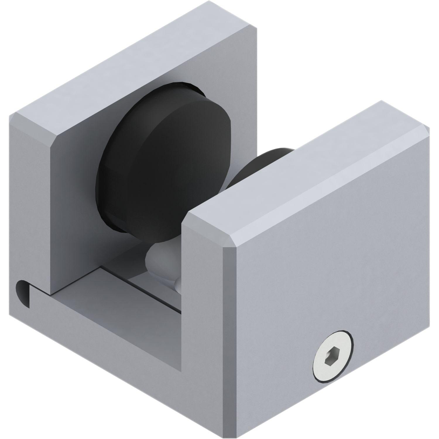 HELM GT-S 150 Bodenführung deckenbündige Montage Glas 8-12,76 mm silber