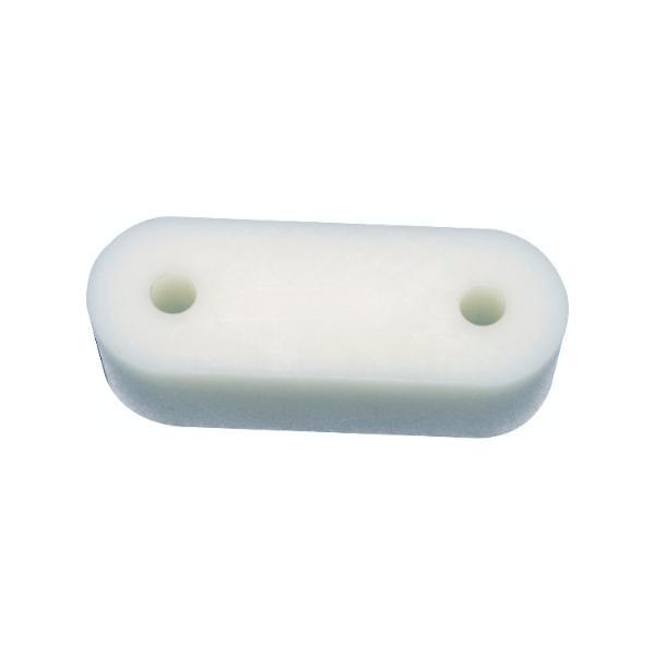 Unterlegplatte rund zu Schließblech, Stärke 14 mm, Kunststoff weiß