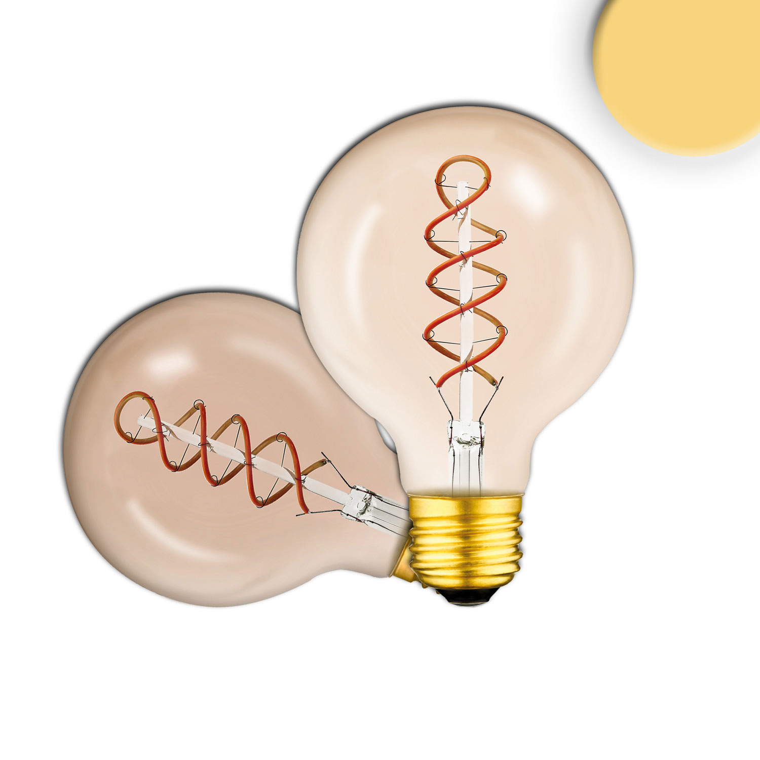 ISOLED E27 Vintage Line LED Roundbulb 95 Amber 4W 2200K ISOLED E27 Vintage Line LED Roundbulb 95 Amber 4W 2200K