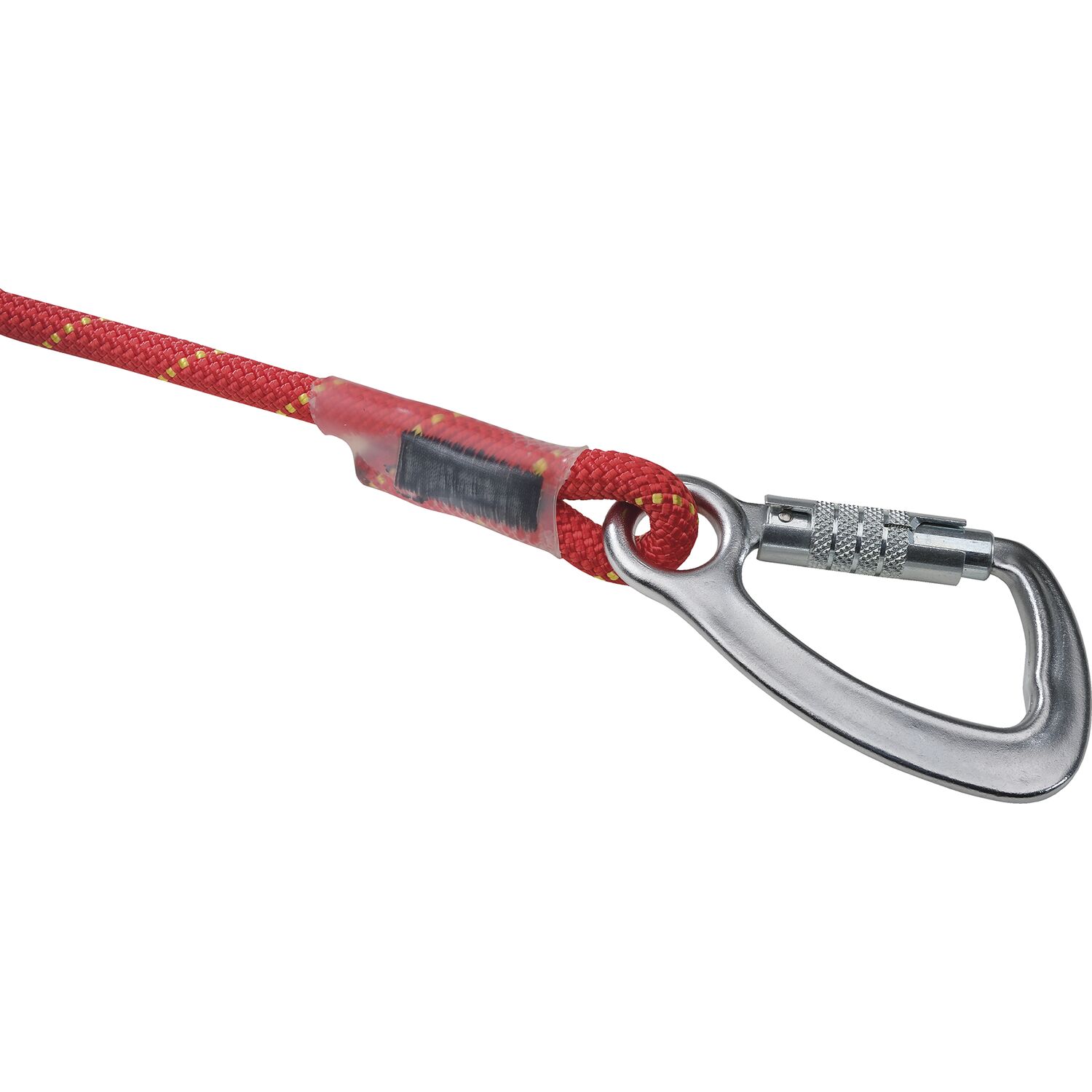 Teufelberger Kernmantelseil mit vernähter Schlaufe und Croc-Karabiner Länge 10 m