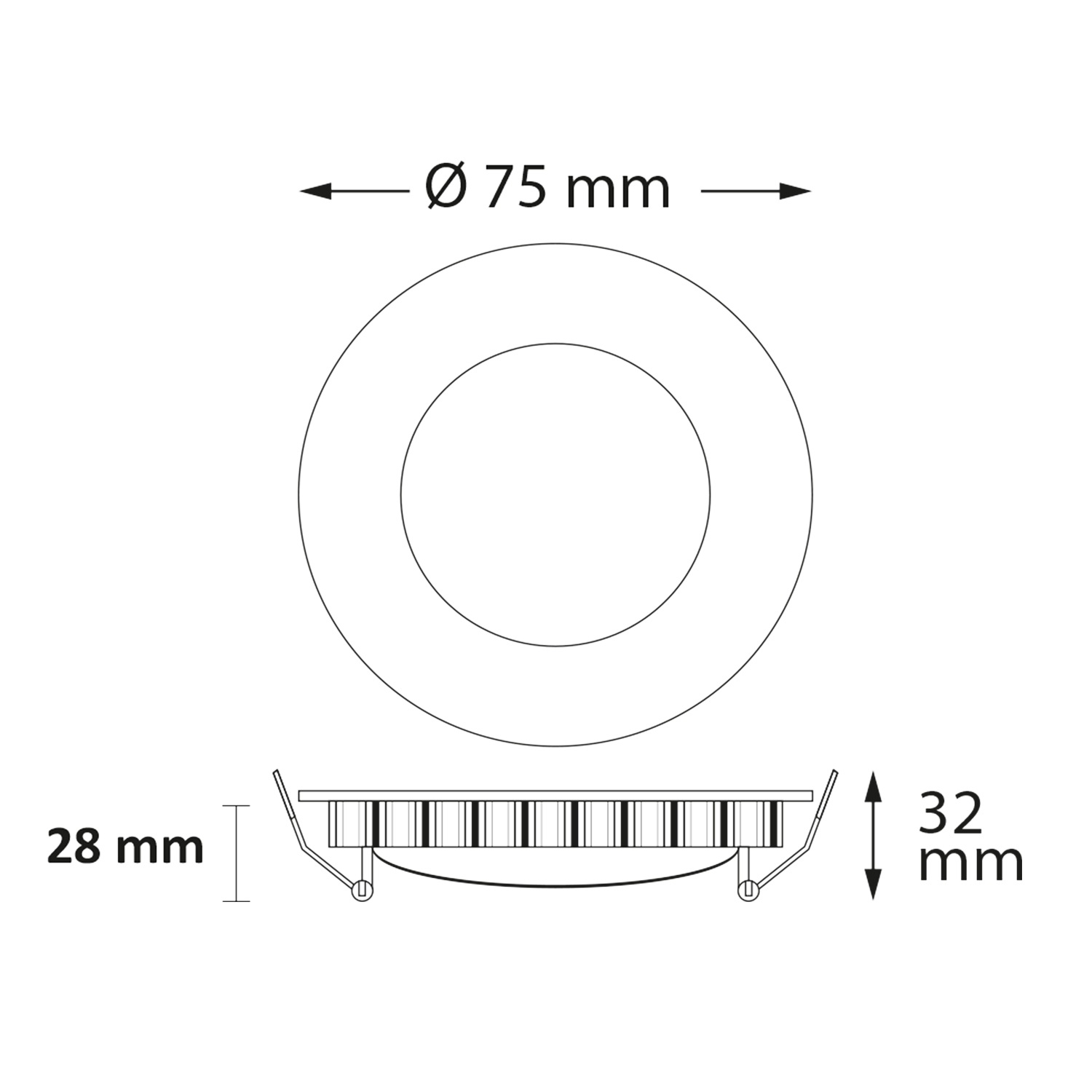 ISOLED LED Einbauleuchte LUNA MiniAMP 4W indirektes Licht 24V DC weiß 2700K dimmbar