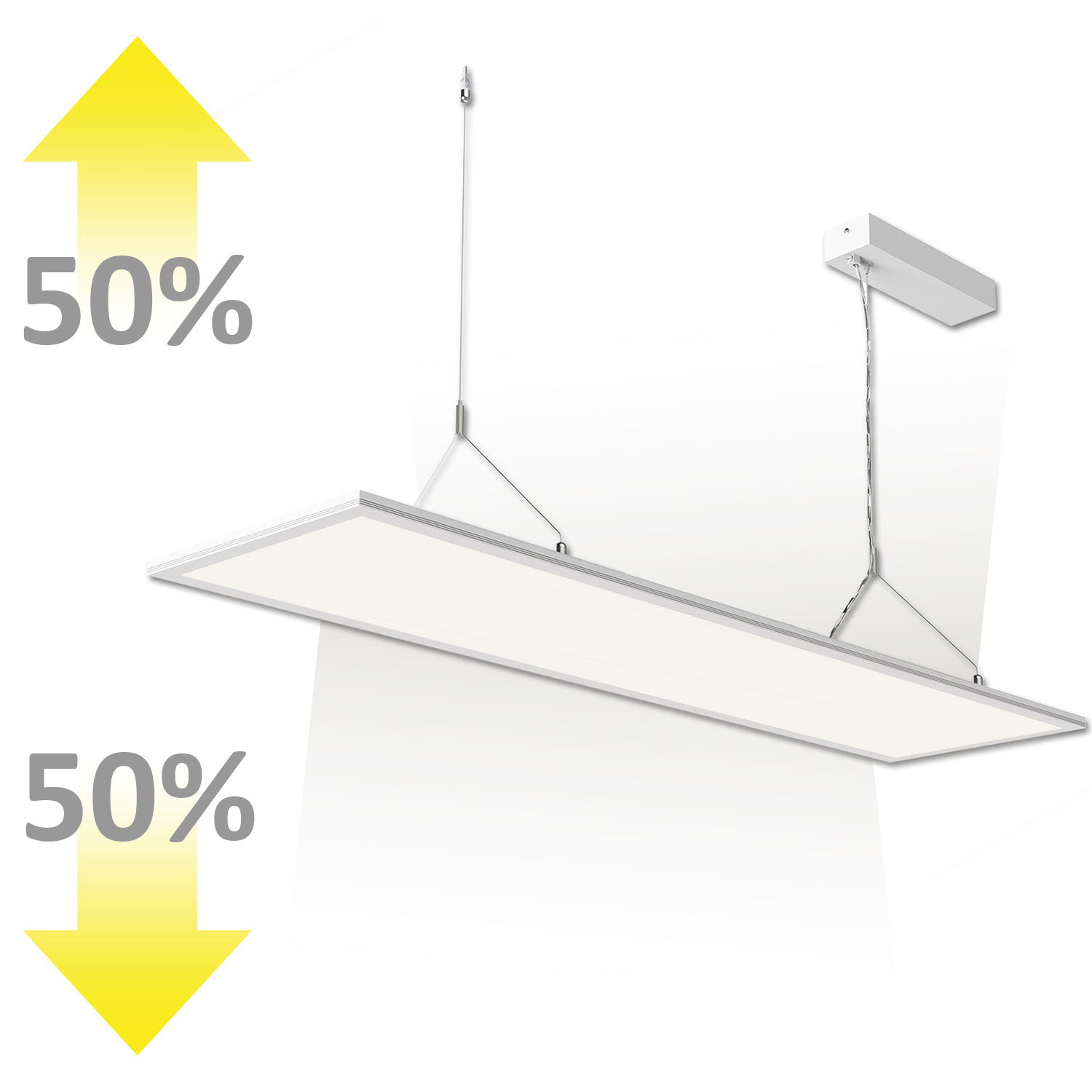 ISOLED LED Office Hängeleuchte Up&Down 20W+20W 30x120cm weiß UGR