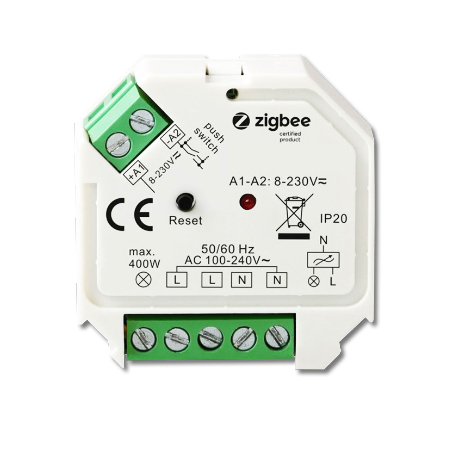 ISOLED ZigBee 3.0/Push Universal Triac-Dimmer 230V 200VA