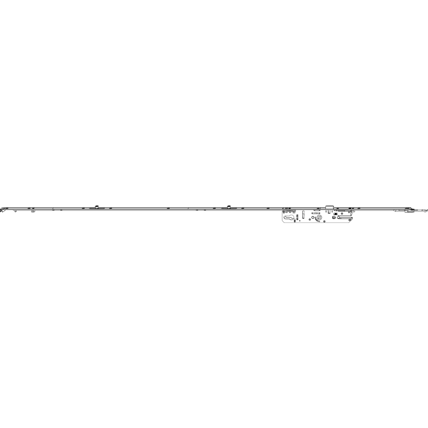 Maco #203829 MACO MM Balkontürverschluss fix, PZ92, DM 35 mm, VK 8 mm, L=1347 mm (203829)