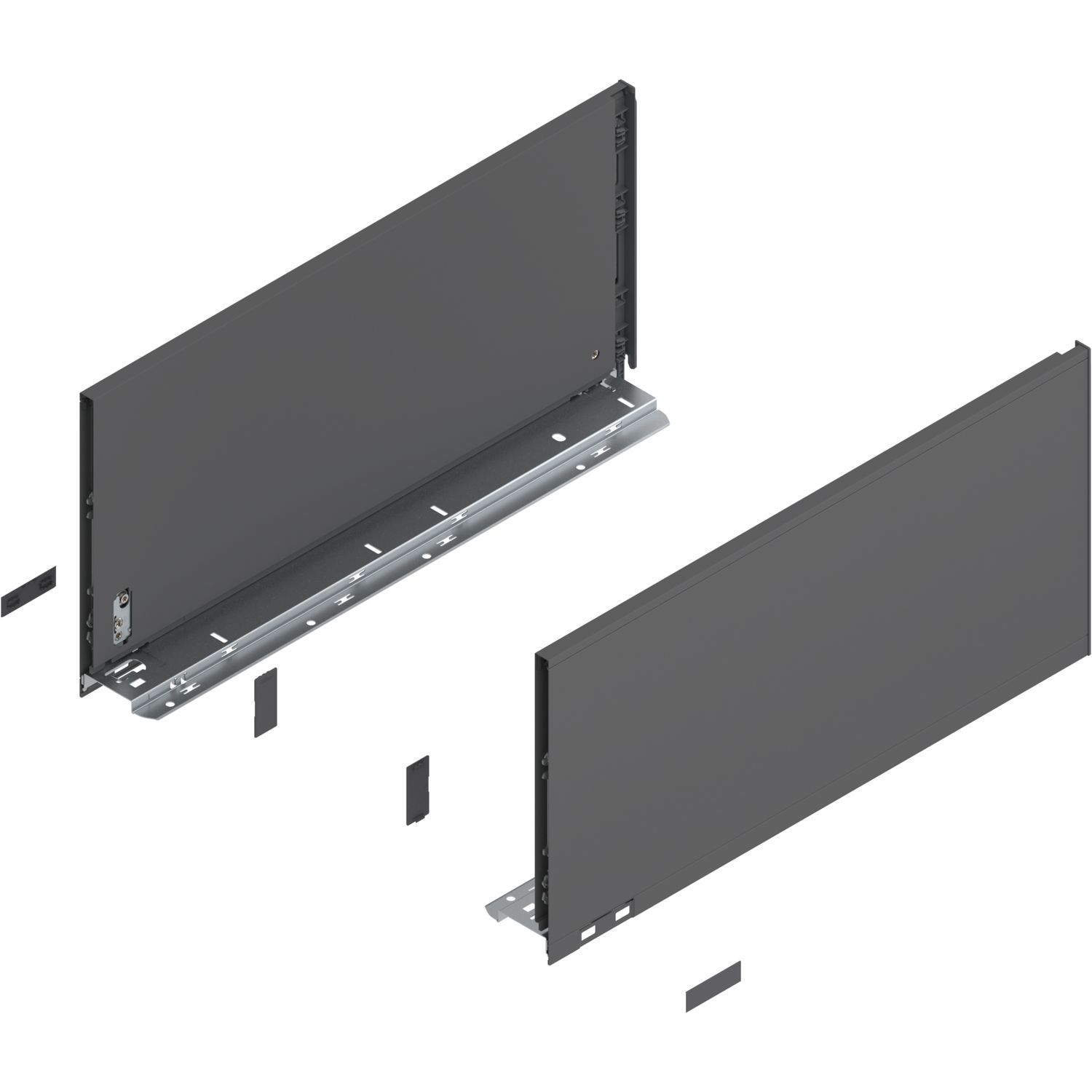 blum LEGRABOX pure SET Höhe F, BLUMOTION S, 70Kg, NL 600, Oriongrau