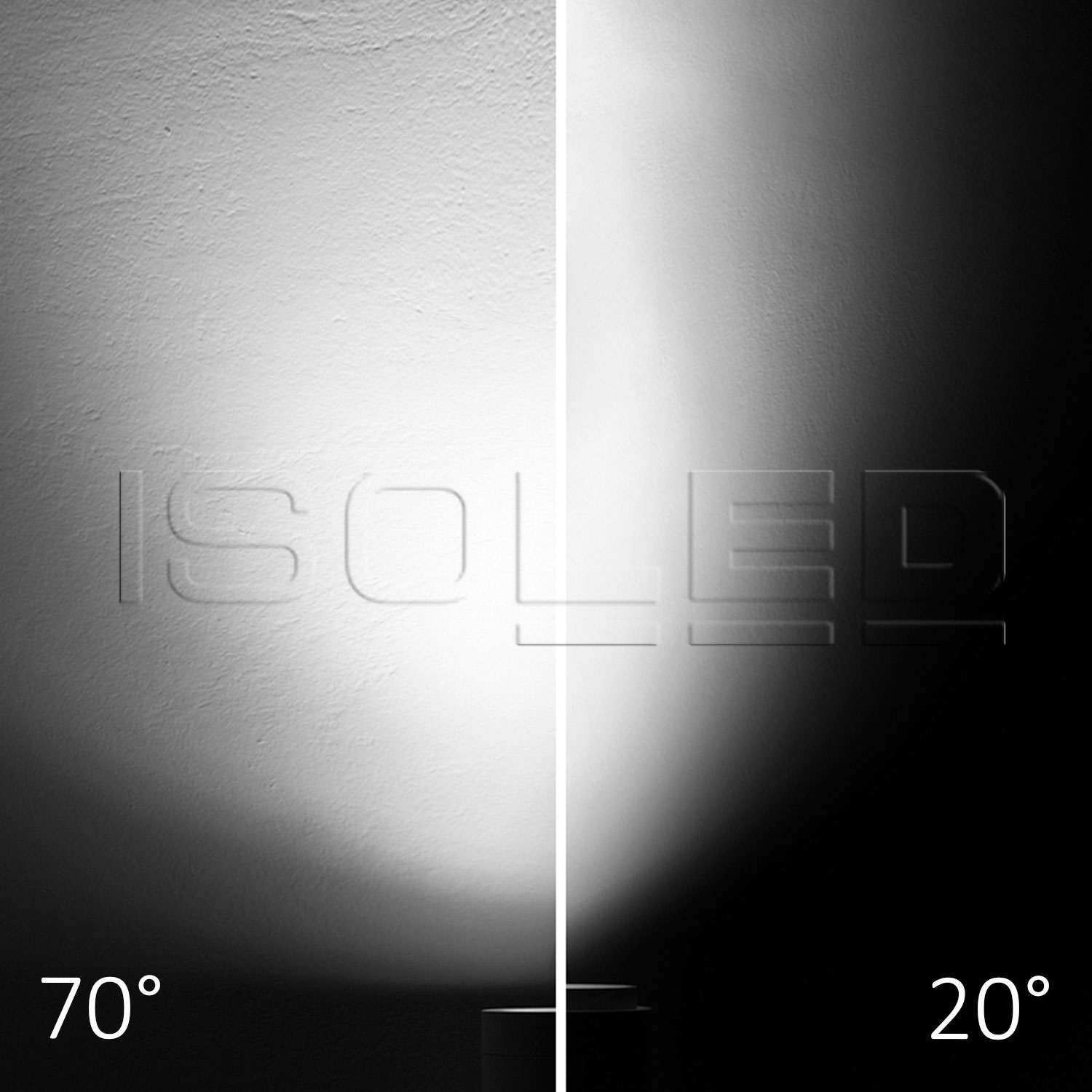 ISOLED 3-Phasen Schienen-Strahler fokussierbar 42W 20°-70° weiß matt 4000K CRI92