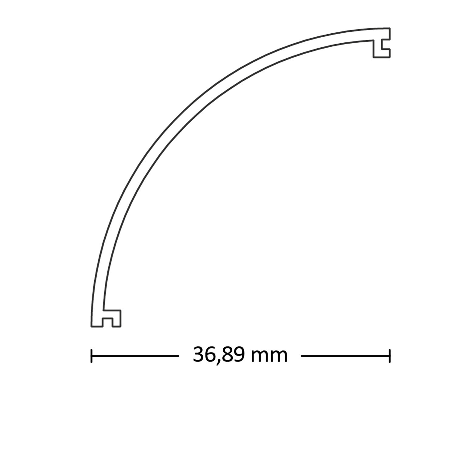 ISOLED Abdeckung COVER17 opal/satiniert 200cm für Profil CORNER20