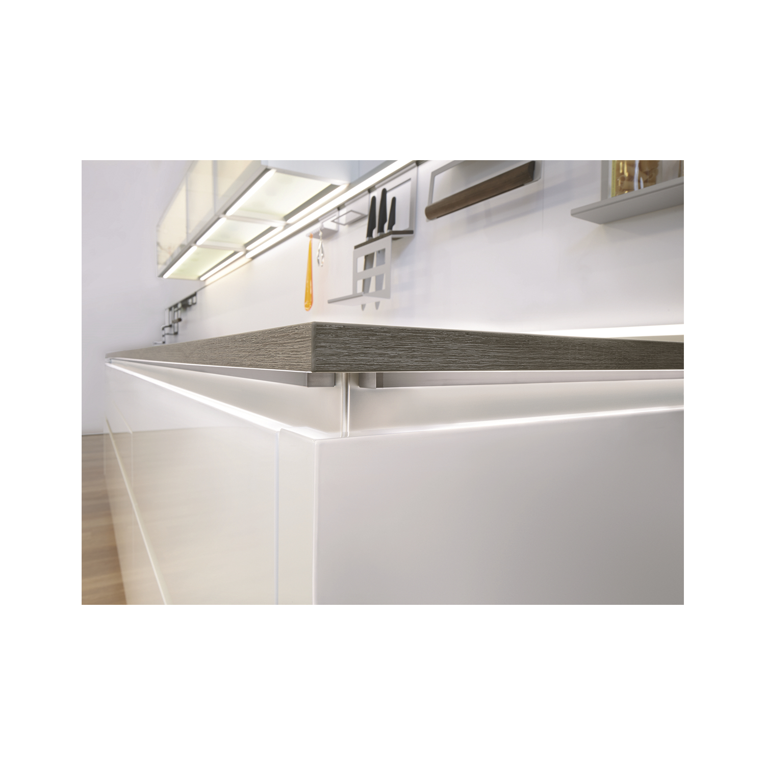 LED-Profilabdeckung zu Griffmulde Aktor L-Profil, 5000mm, opal