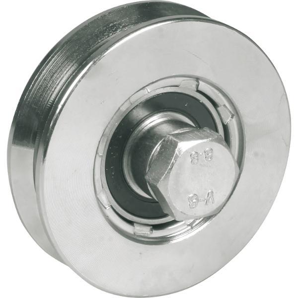 IBFM Schiebetorrolle 360 mit Kugellager, Ø 80mm, V-Nut, Stahl verzinkt