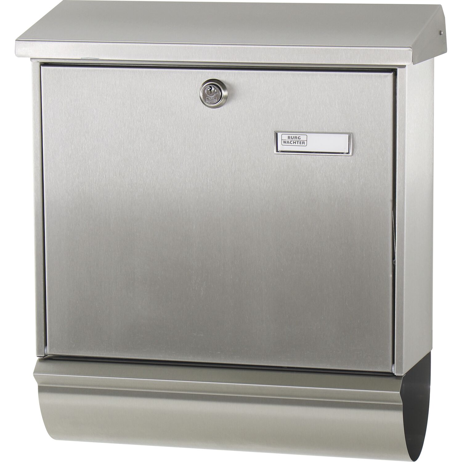 BURG Briefkasten COMFORT-SET - mit Zeitungsbox, Edelstahl rostfrei