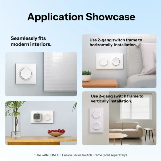 Sonoff Fusion Serie Orb-RBS Matter WiFi Intelligenter Rollladen-Wandschalter MINI-RBS-E