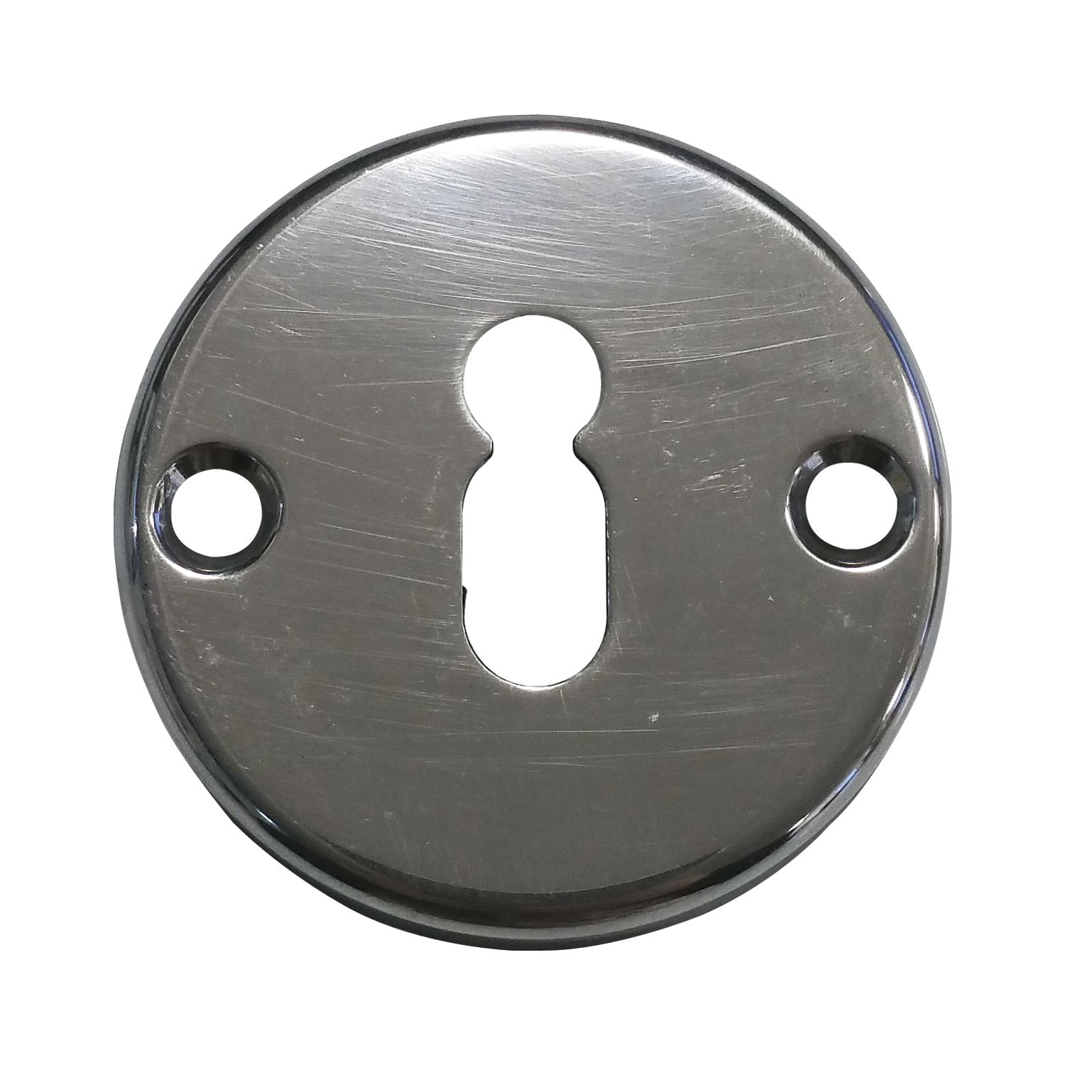 Grundmann Schlüsselrosette BB WGAB6 aufschraubbar, ohne Hangerl, ø 51 mm,Aluminium poliert