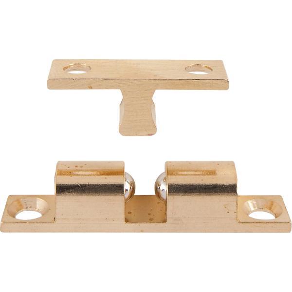 Doppelkugelschnapper, 8 x 43 mm, Messing poliert