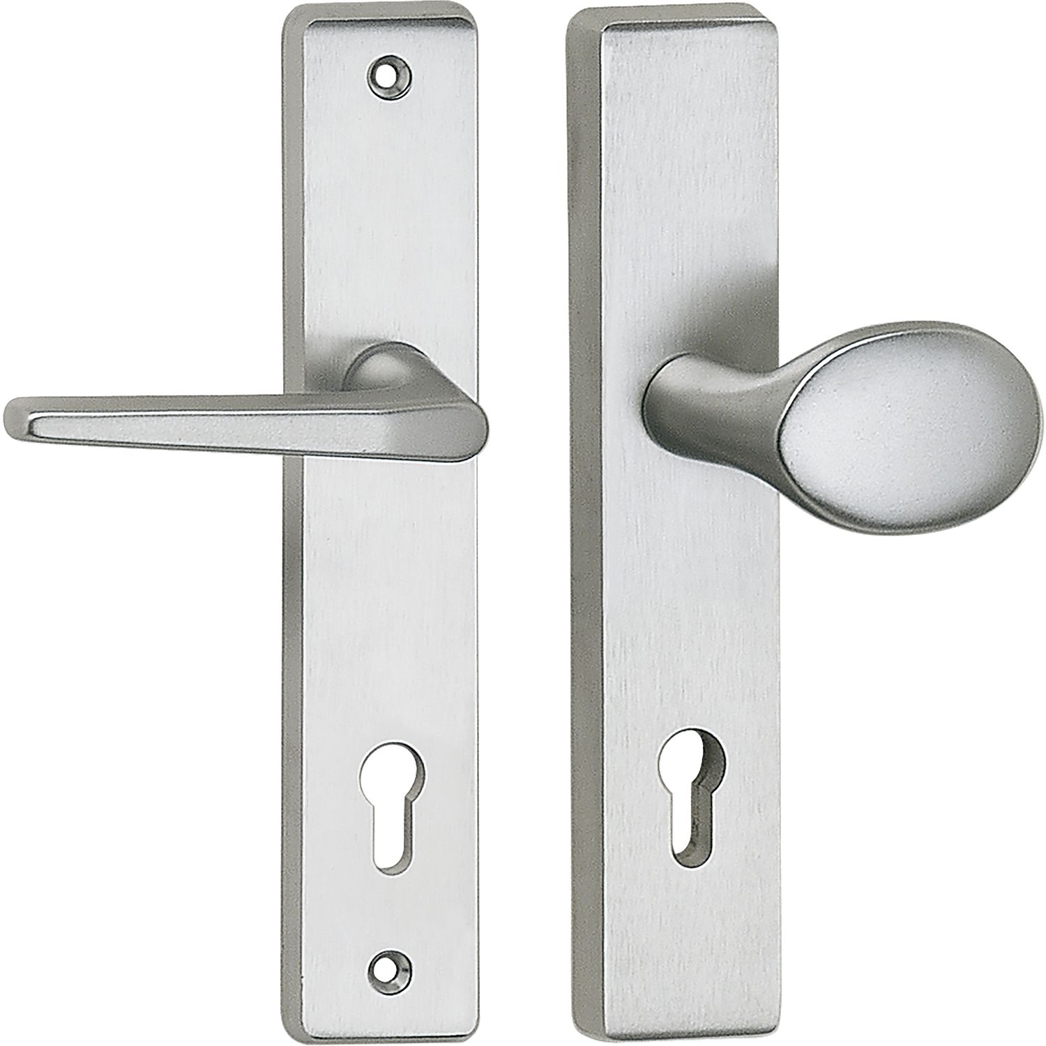 SH-Wechselgarnitur RIVA Knopf gekr., ohne Kzs., silber, 50 x 247 x 12