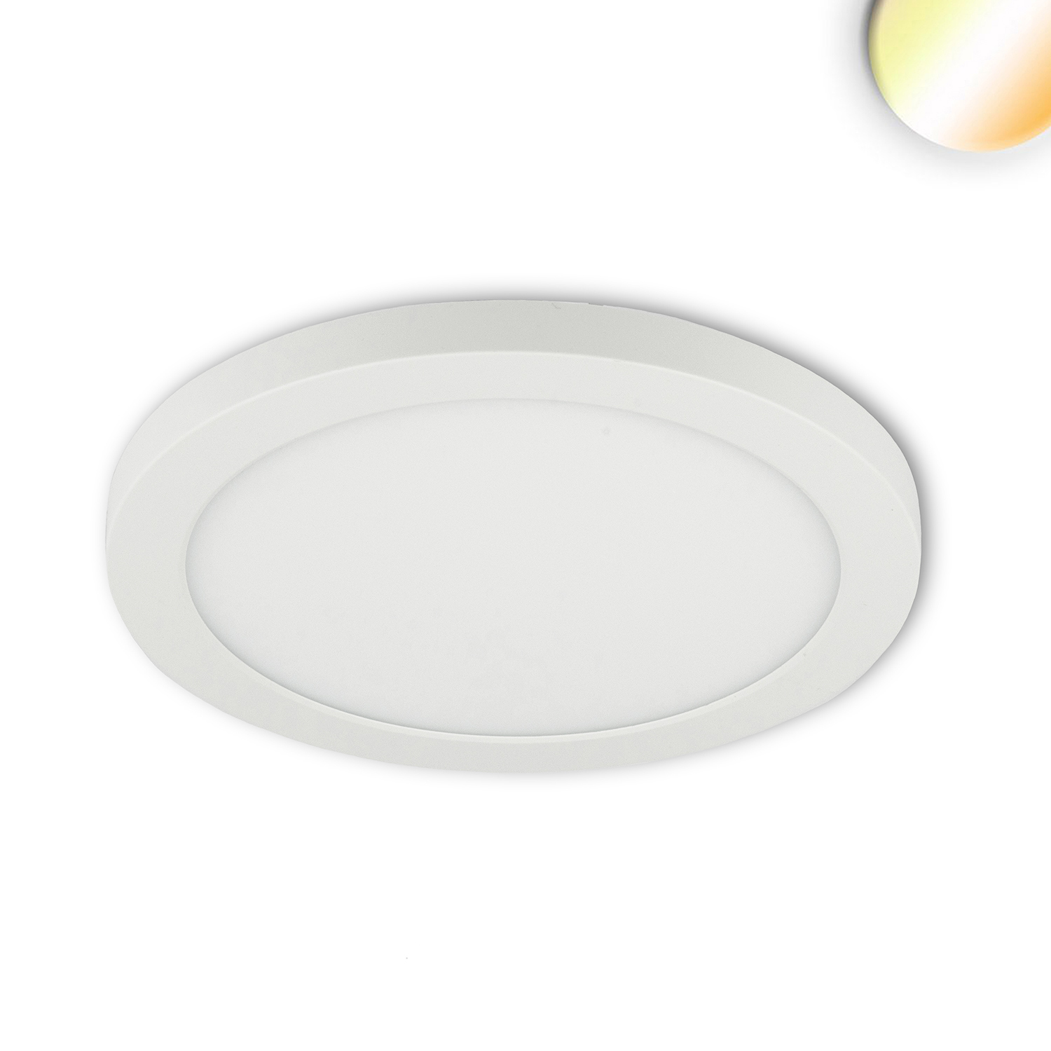ISOLED LED Aufbau/Einbauleuchte Slim Flex 18W weiß ColorSwitch 3000|3500|4000K