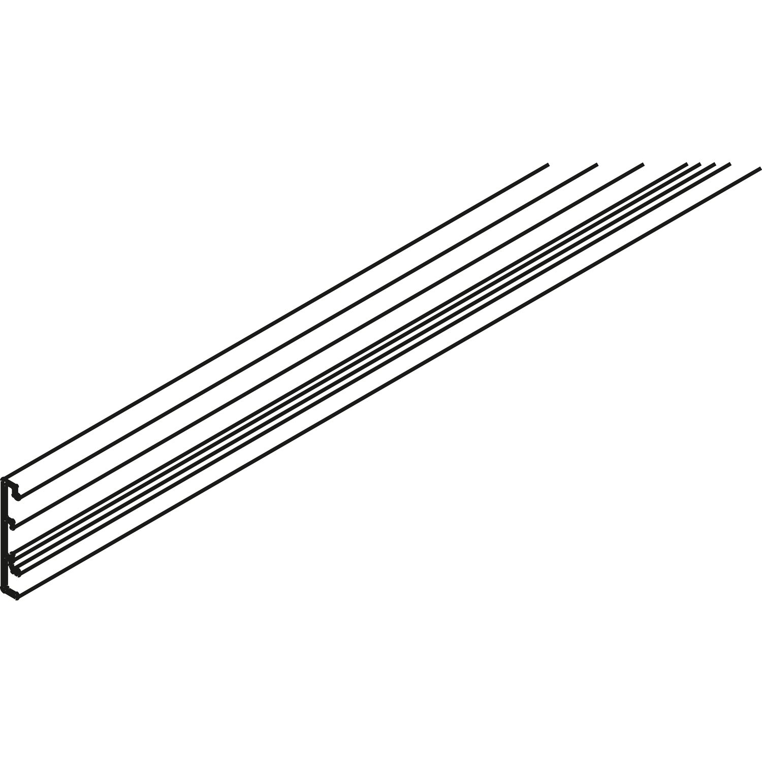 HAWA-Junior 100/B Clipblende L=6000 mm auf Maß silber (250 mm)