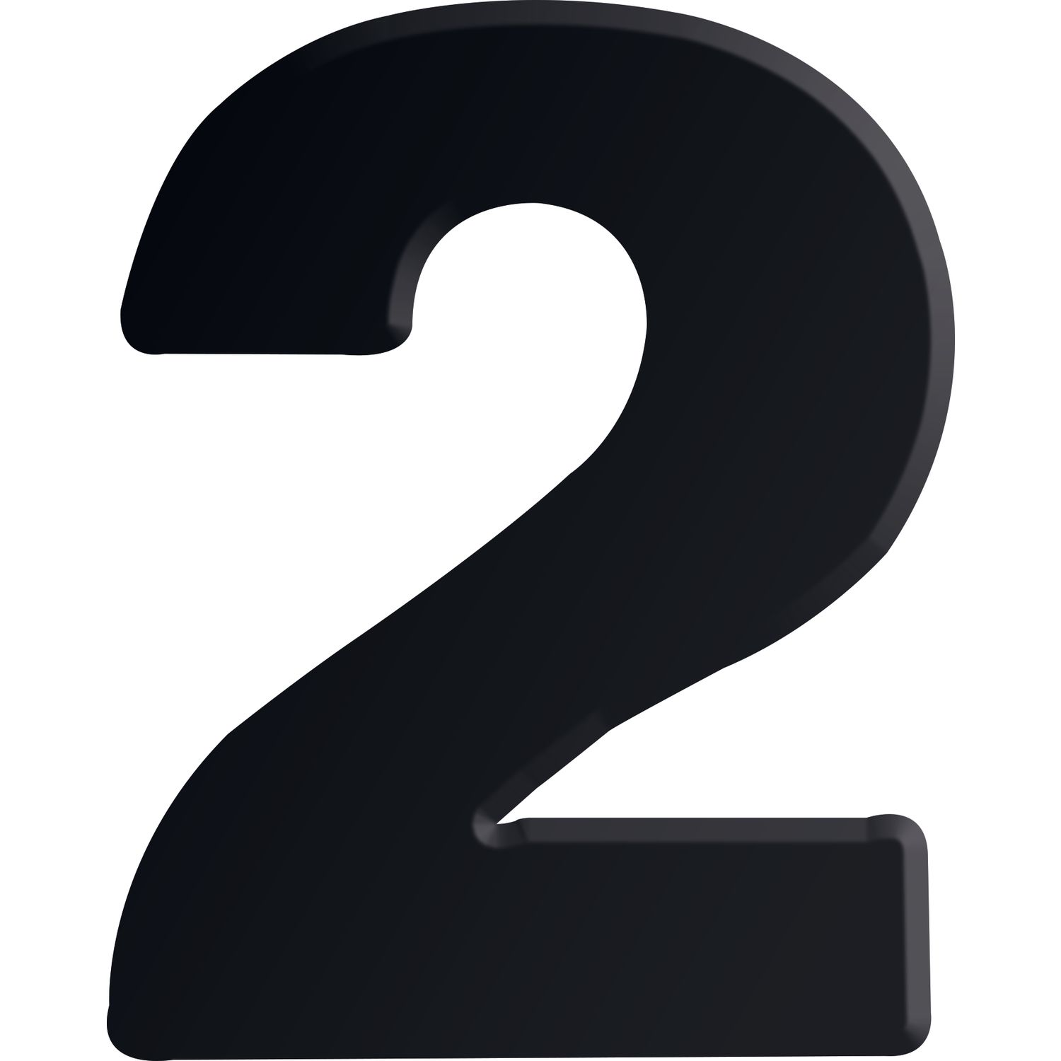 Ziffer selbstklebend, Type 2, Höhe 30 mm, Aluminium schwarz eloxiert