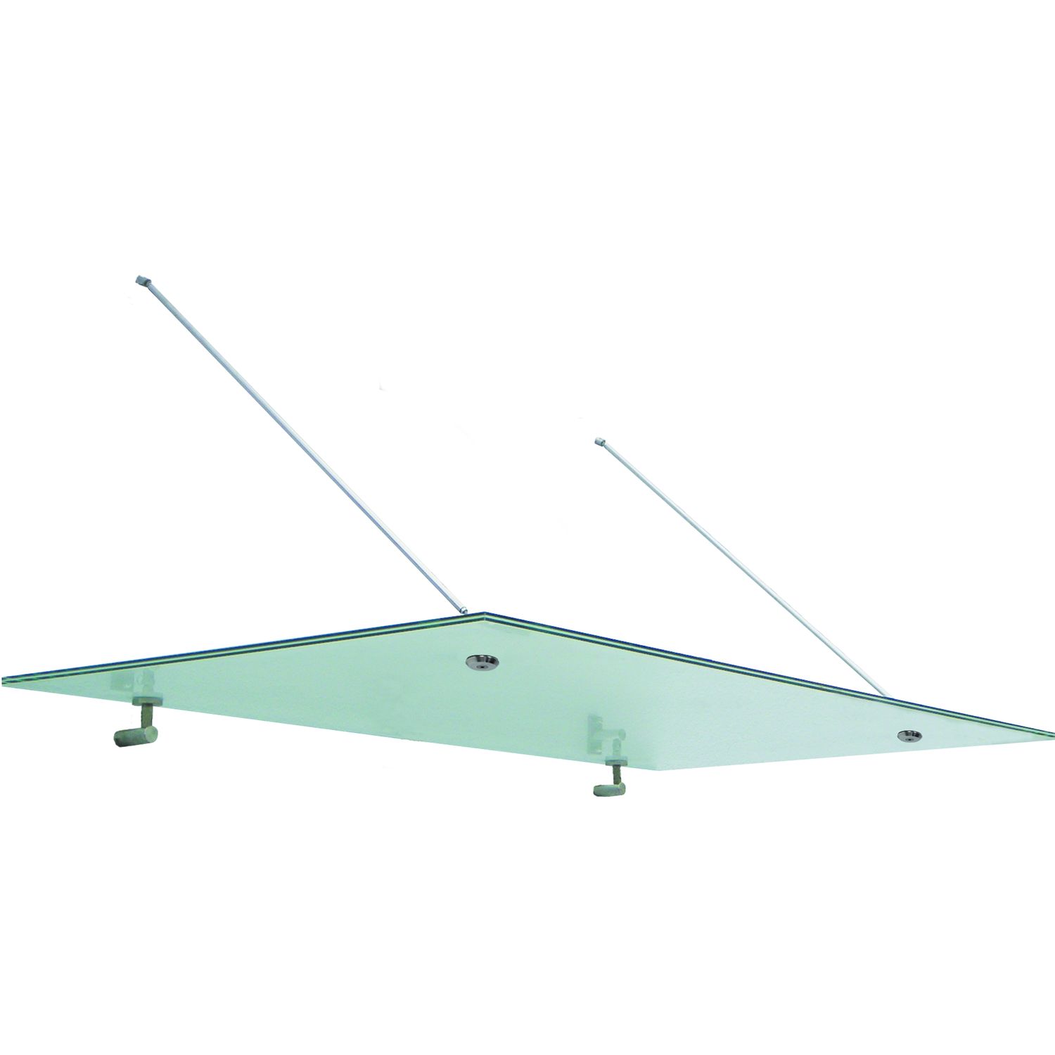 Längle Glasvordachset komplett AL-Sky Light mit Glas 1300 x 1000 mm, Edelstahl