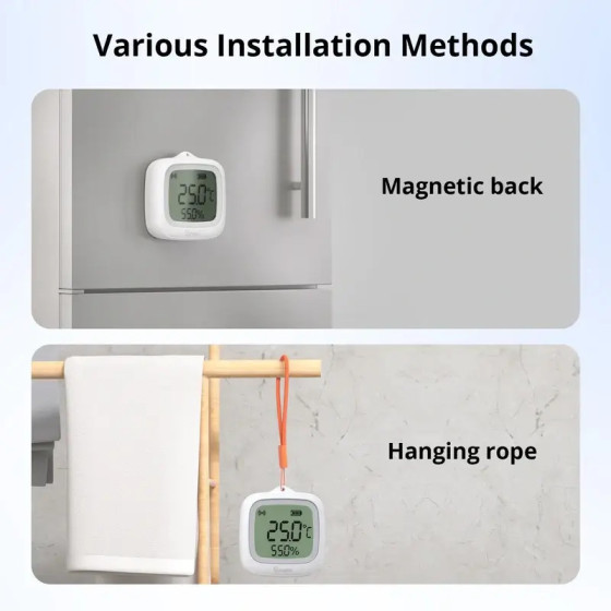 Sonoff IP65 Zigbee LCD Smart Temperatur Feuchtigkeitssensor SNZB-02WD