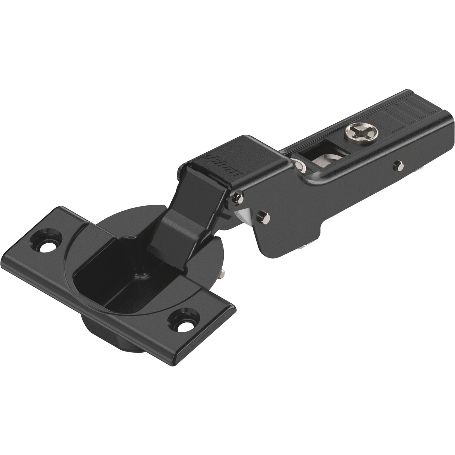blum CLIP top ONYX Möbel Scharnier 110°, 9,5mm gekröpft ohne Feder, Schrauben