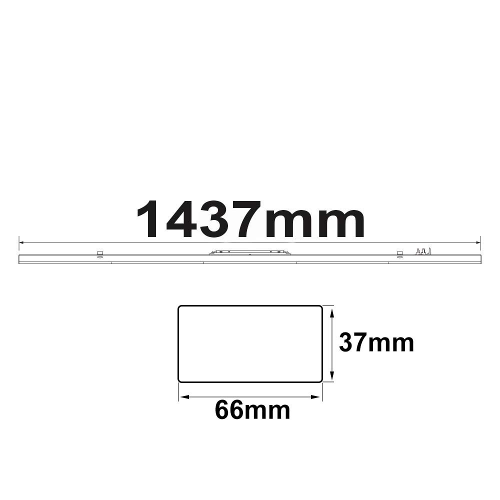 ISOLED FastFix LED Linearsystem R Modul 1,5m 25-75W 5000K 120°
