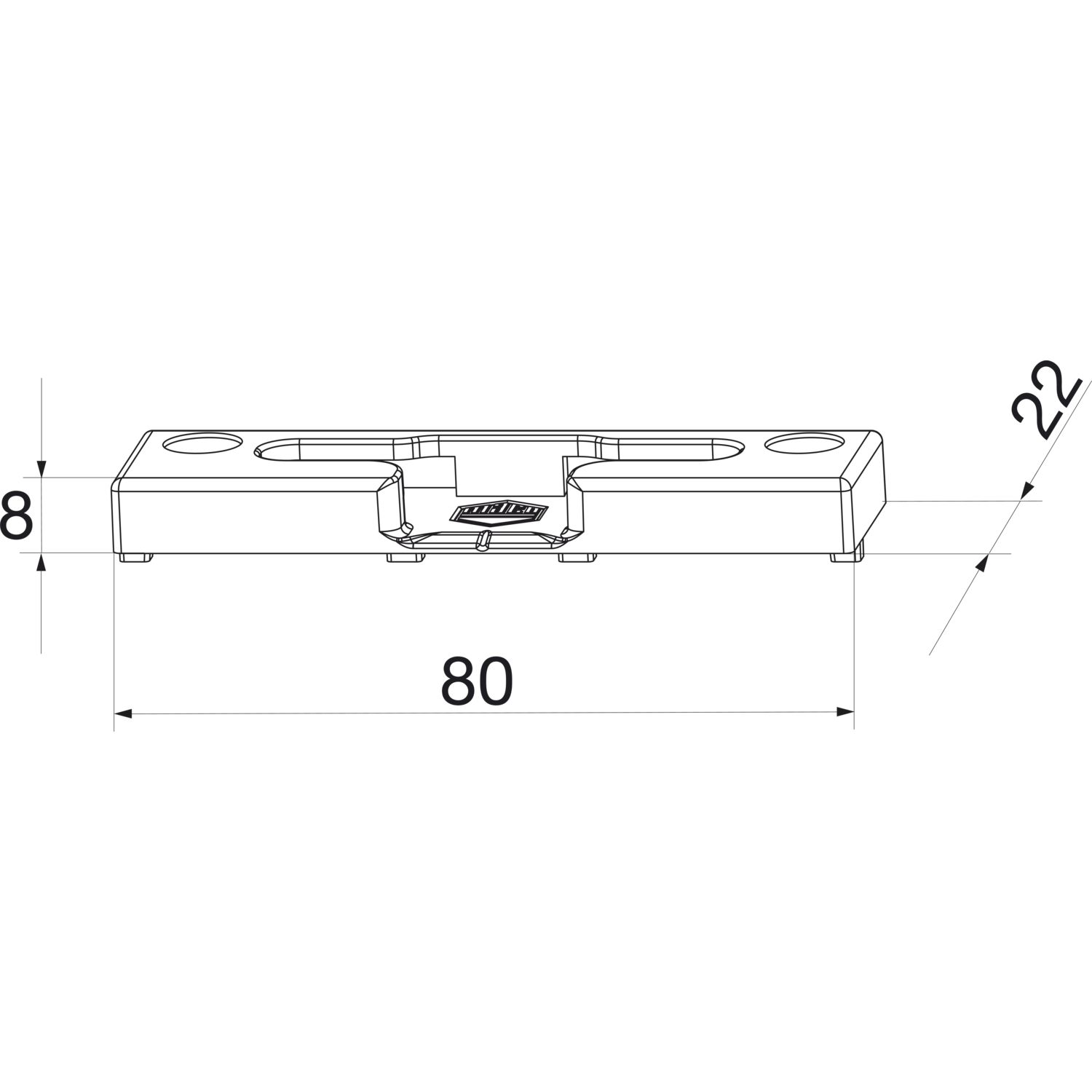 Maco #368056 MACO Kippschließteil PVC Bodenschwelle GKG/TROCAL FT 22 mm 13V universal silber