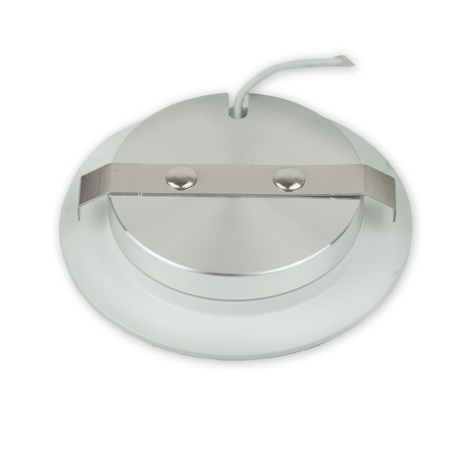 ISOLED LED Möbeleinbaustrahler Mini AMP ALU gebürstet rund 3W 120° 12V DC warmweiß 3000K dimmbar