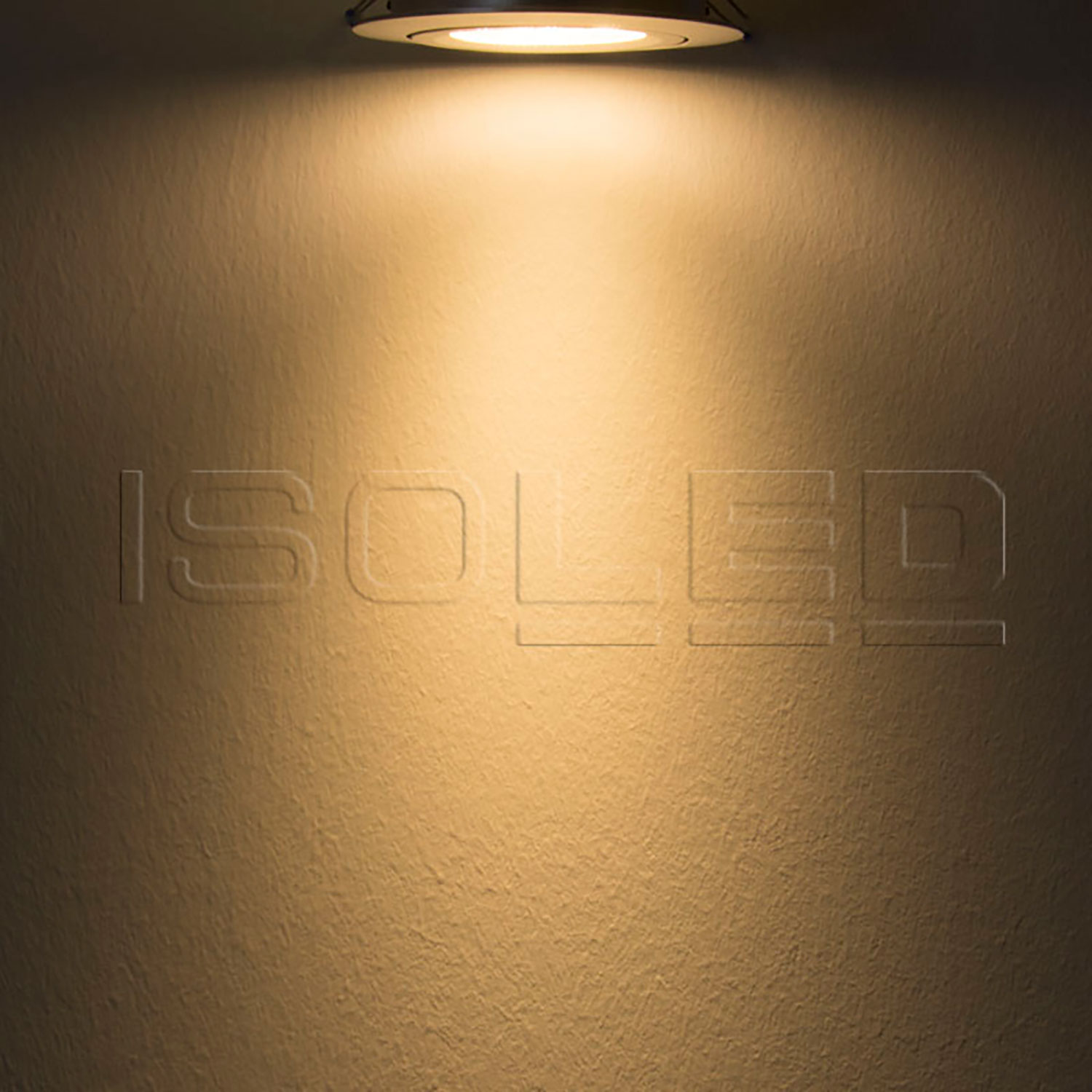 ISOLED LED Einbaustrahler silber 15W 72° rund warmweiß dimmbar