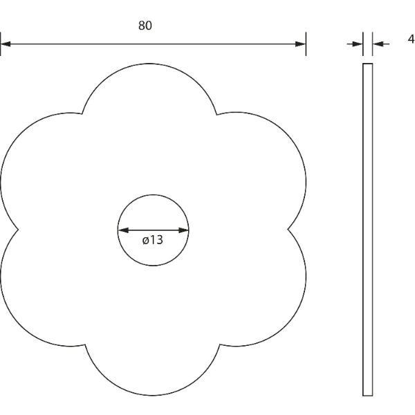 - Zierrosette Pfettenscheibe ø 80x4mm Bohrung 13mm schwarz pulverbeschichtet