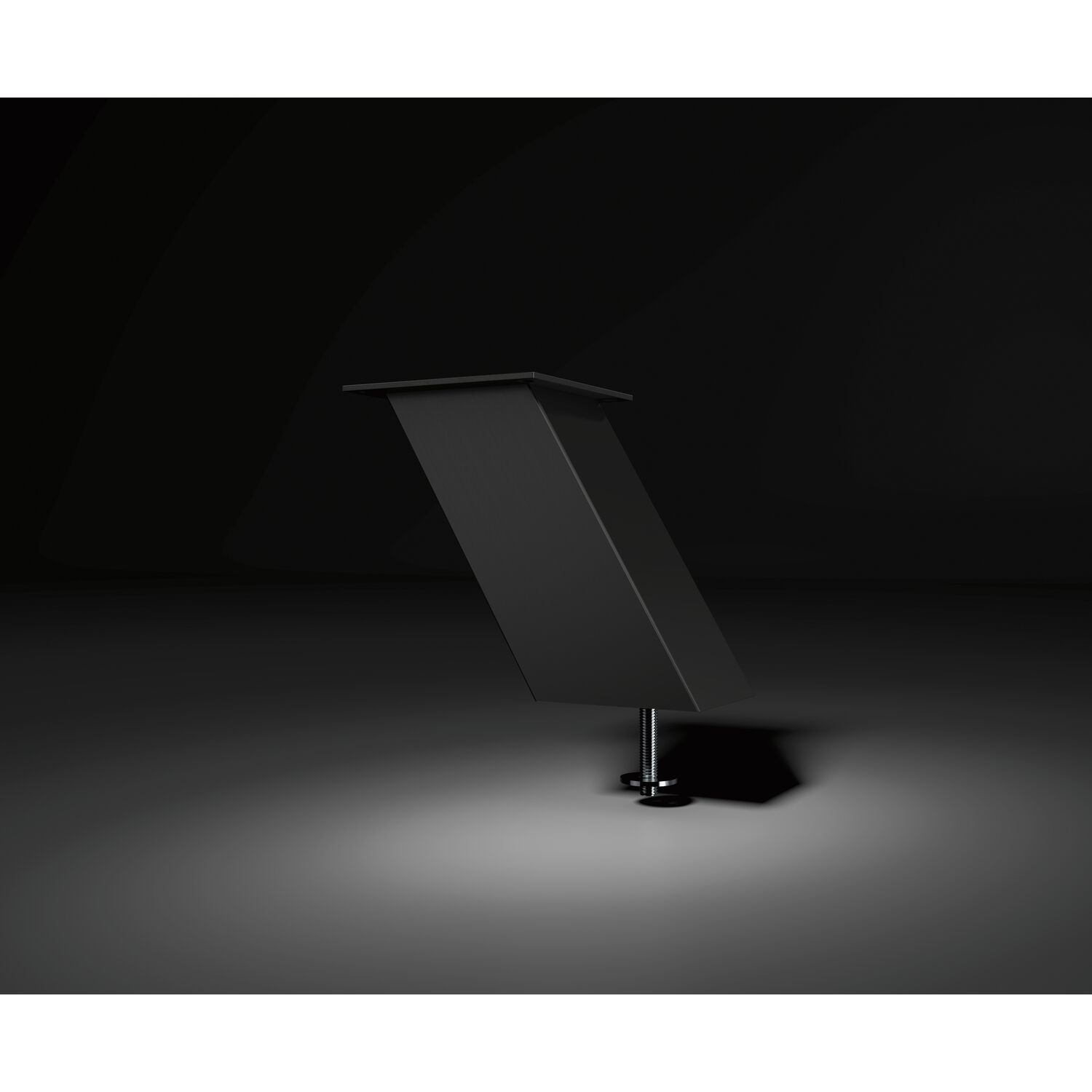 Barkonsole Jumbo 80 x 80 x 170 mm schräg Aluminium schwarz