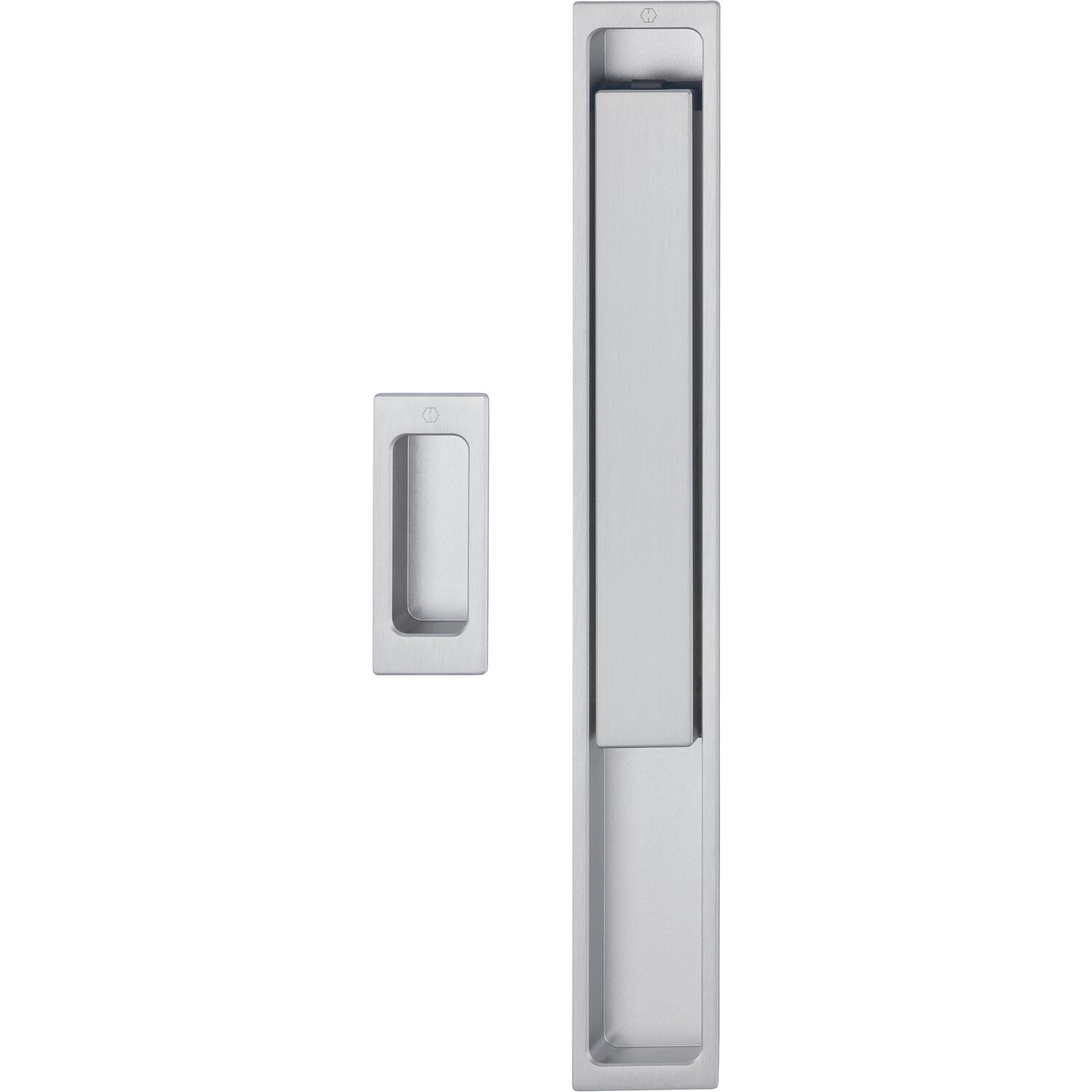Hoppe Hebeschiebegarnitur AUSTIN Muschelgriff Aluminium edelstahlfarbig matt
