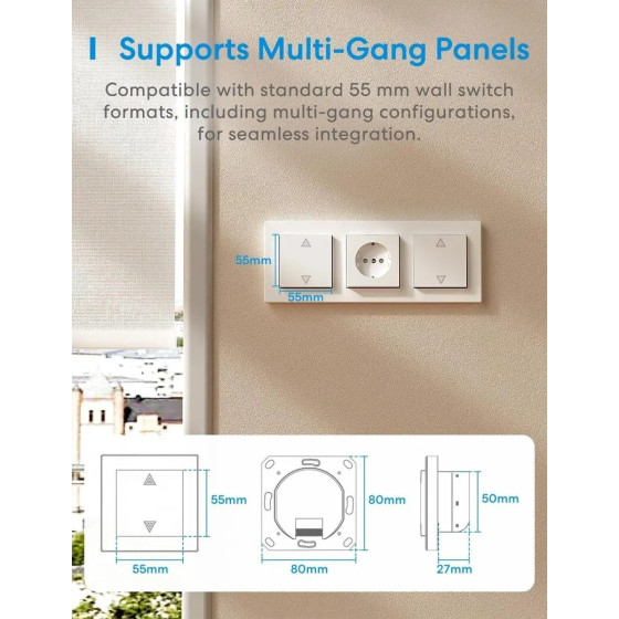 Meross Smarter Rollladenschalter WiFi Matter